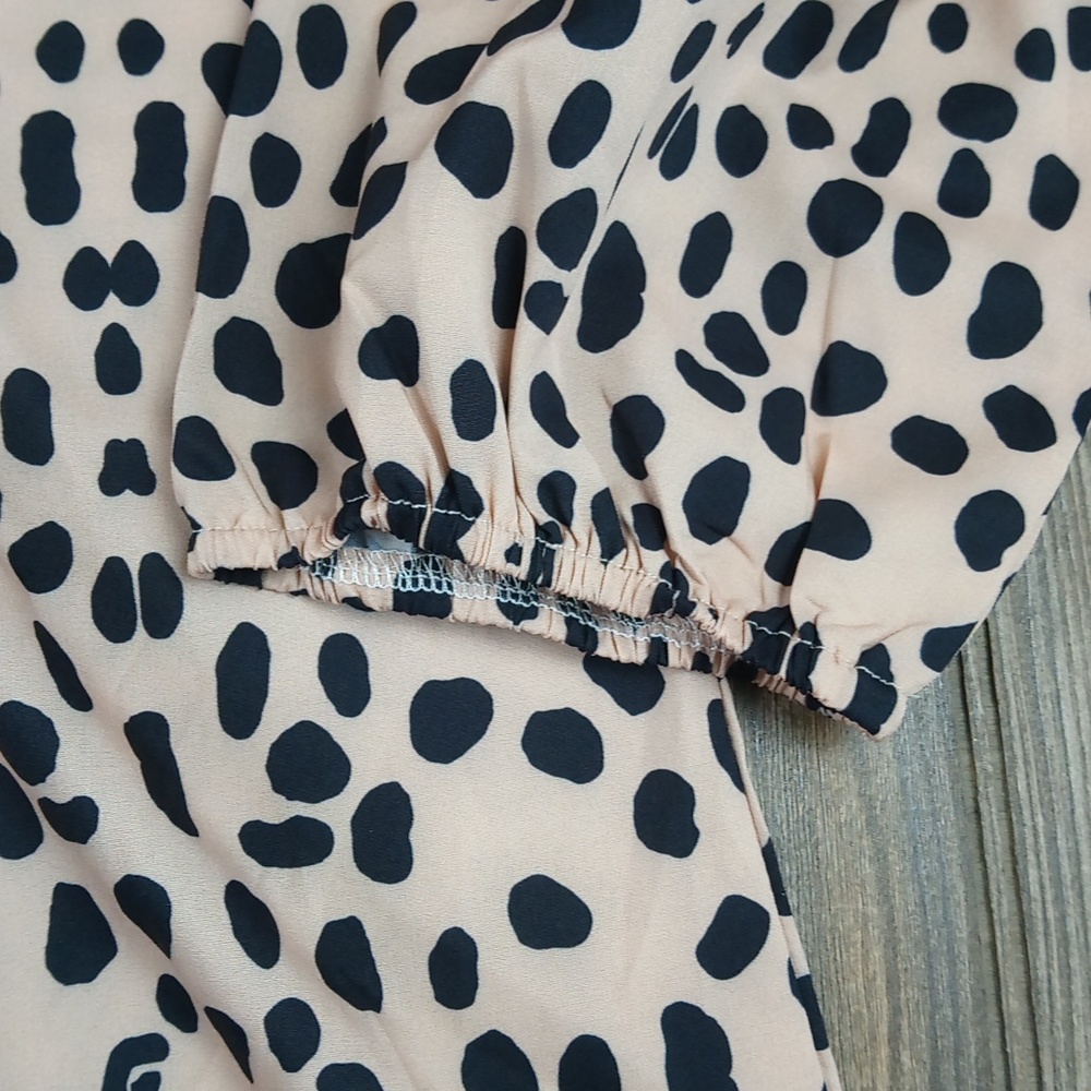 Silky Pattern Print Button Down Front Blouse Top - image 7